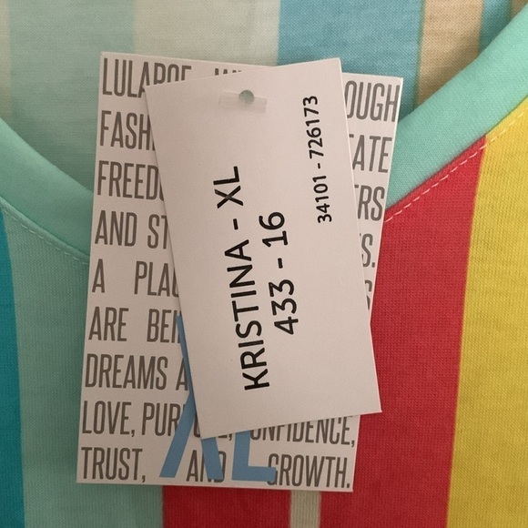 NWT LulaRoe Multi-Color Tank Top Size XL - Picture 6 of 9